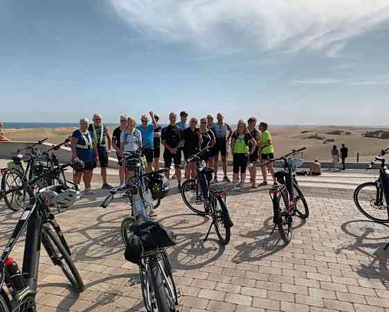 E-bike riders in Maspalomas