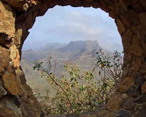 View through a rock
