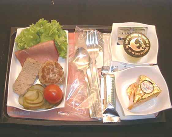 Smørrebrød på flyet