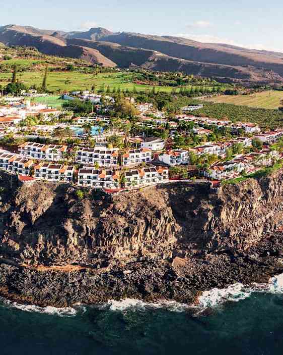 Hotellet set fra luften