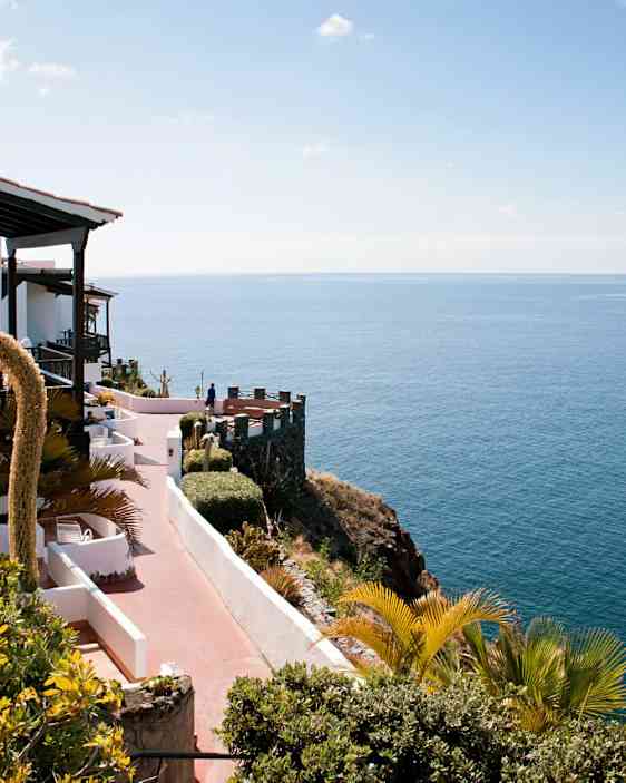 Udsigt fra hotellet over havet