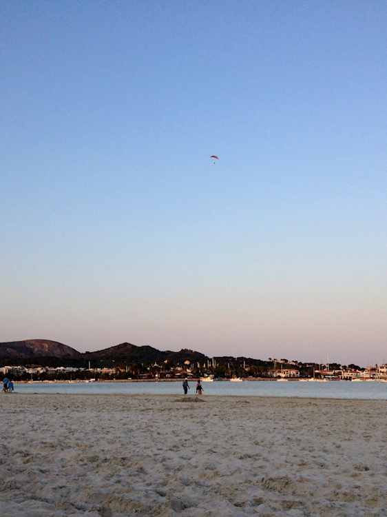 Alcudia stranden ved solnedgangstid