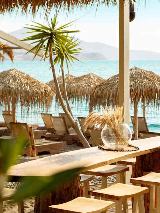 Strandbar på Lesbos