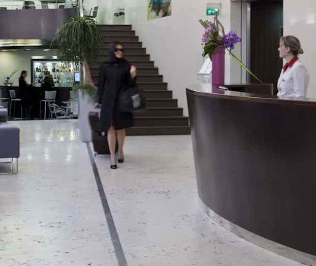 Siddeområde i lobbyen