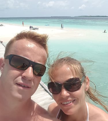 Monica og Geir holdt familieferie på Maldiverne