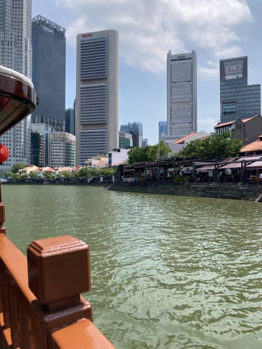 Bådsightseeing på Singaporefloden