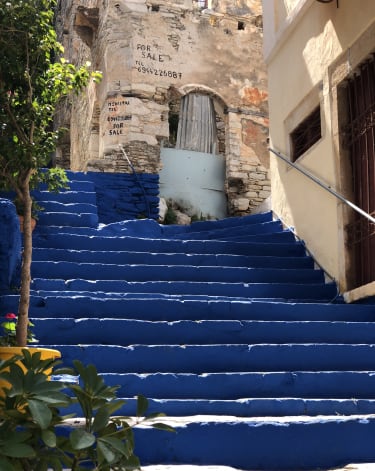 Blå trappe