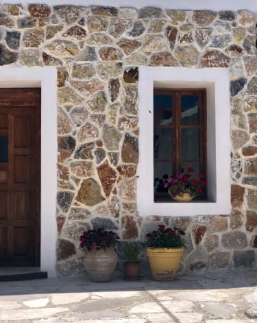 Fine detaljer på græsk hus