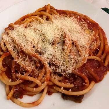 Spaghetti a la Amatriciana fra Rom