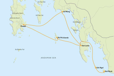 kort over øerne i thailand