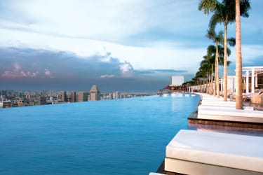 Infinity pool på Marina Bay Sands