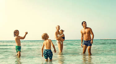 Familie på stranden
