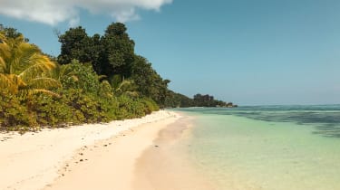 Stranden på Praslin, Seychellerne