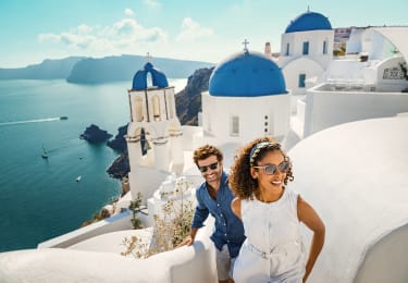 Par på gåtur i grækenland
