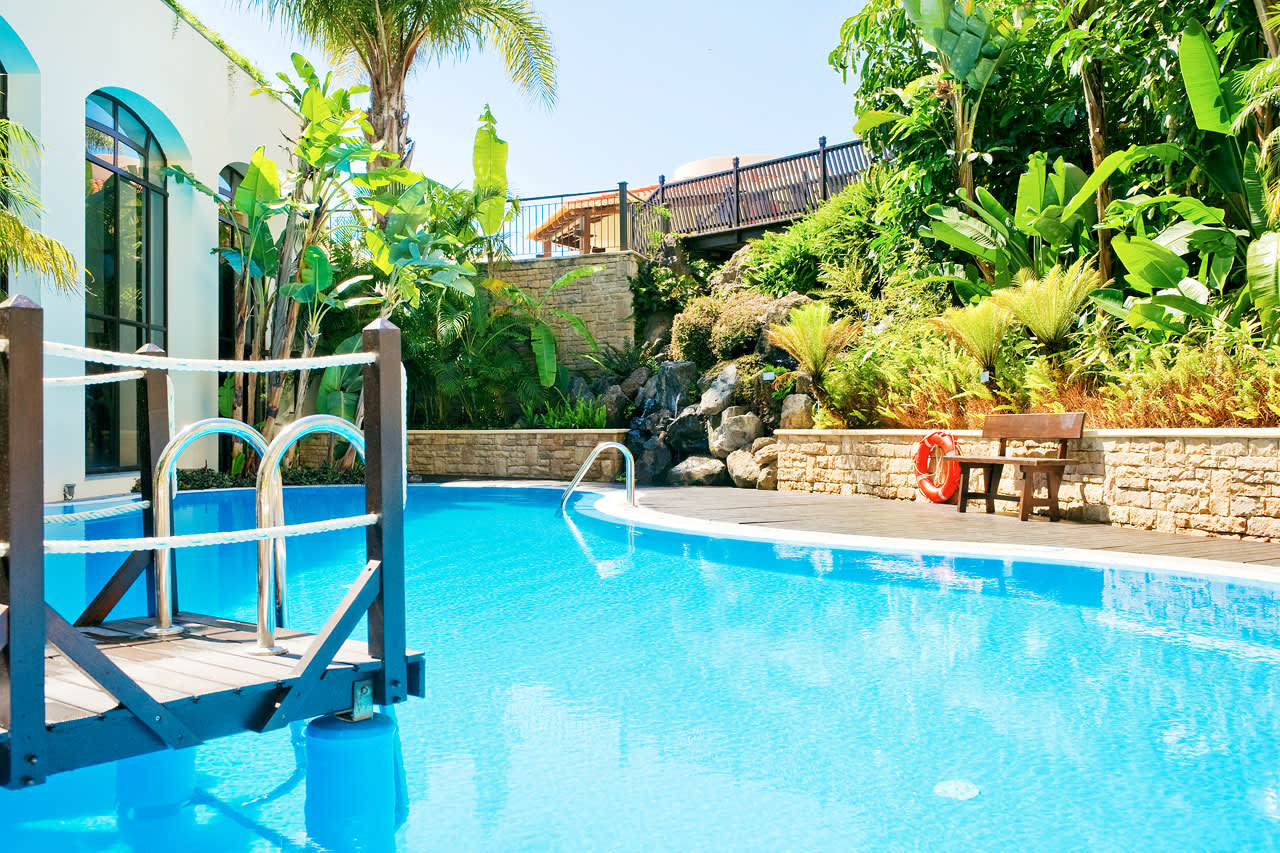 Hotellerne Porto Mare, The Residence og Eden Mar har fælles pool