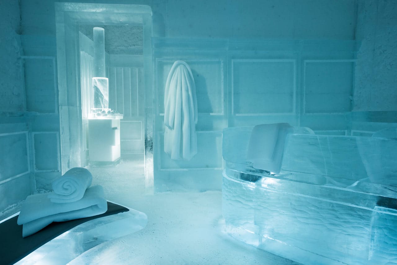Kunstsuite Sauna. Design af Luca Roncoroni. Icehotel 365. Foto af Asaf Kliger.