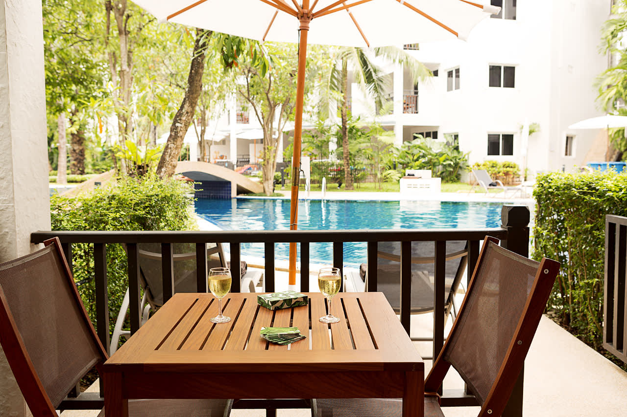 1-værelses Royal Family Suite med terrasse og direkte adgang til hotellets pool