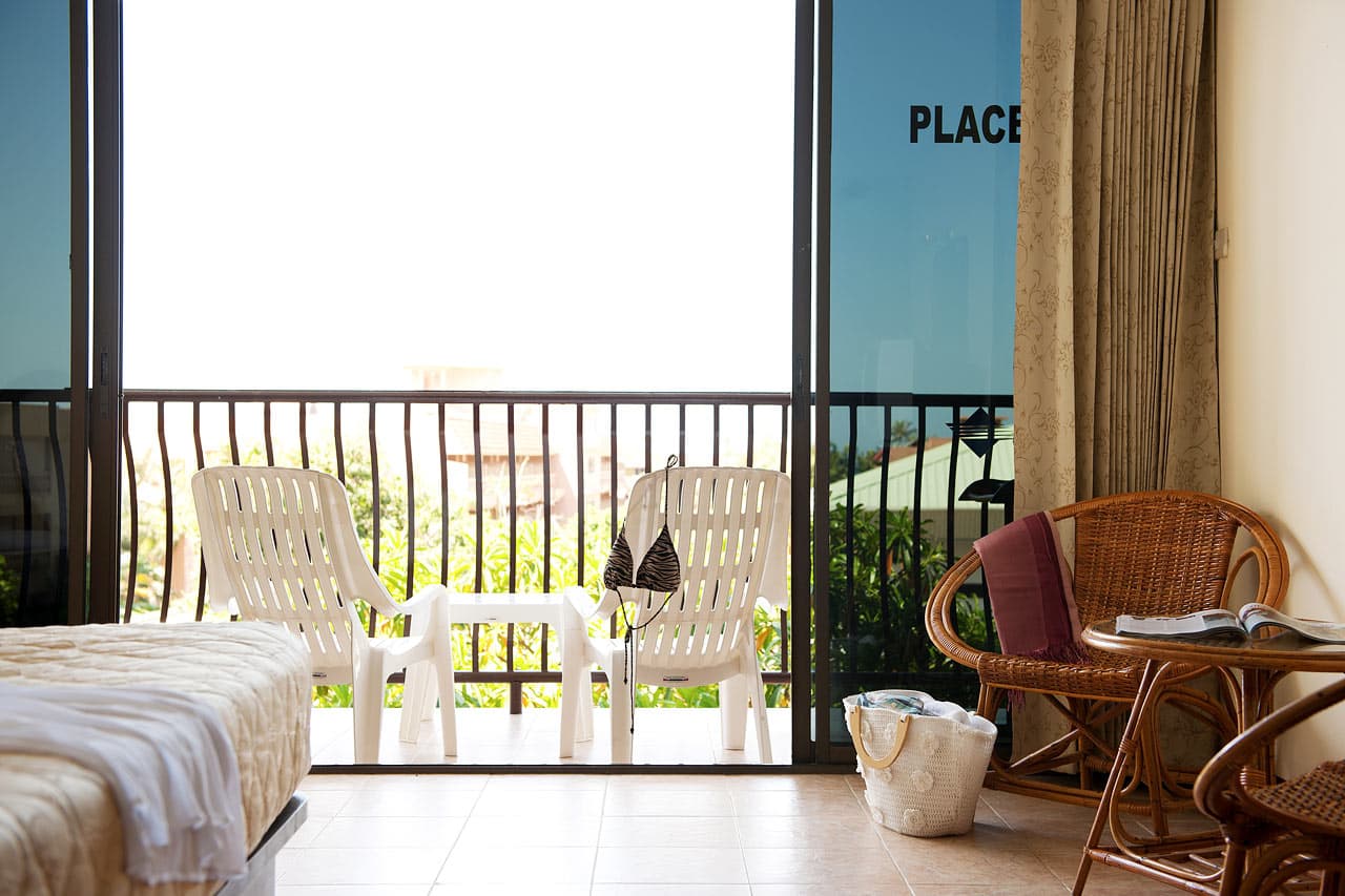Dobbeltværelse med balkon mod haven