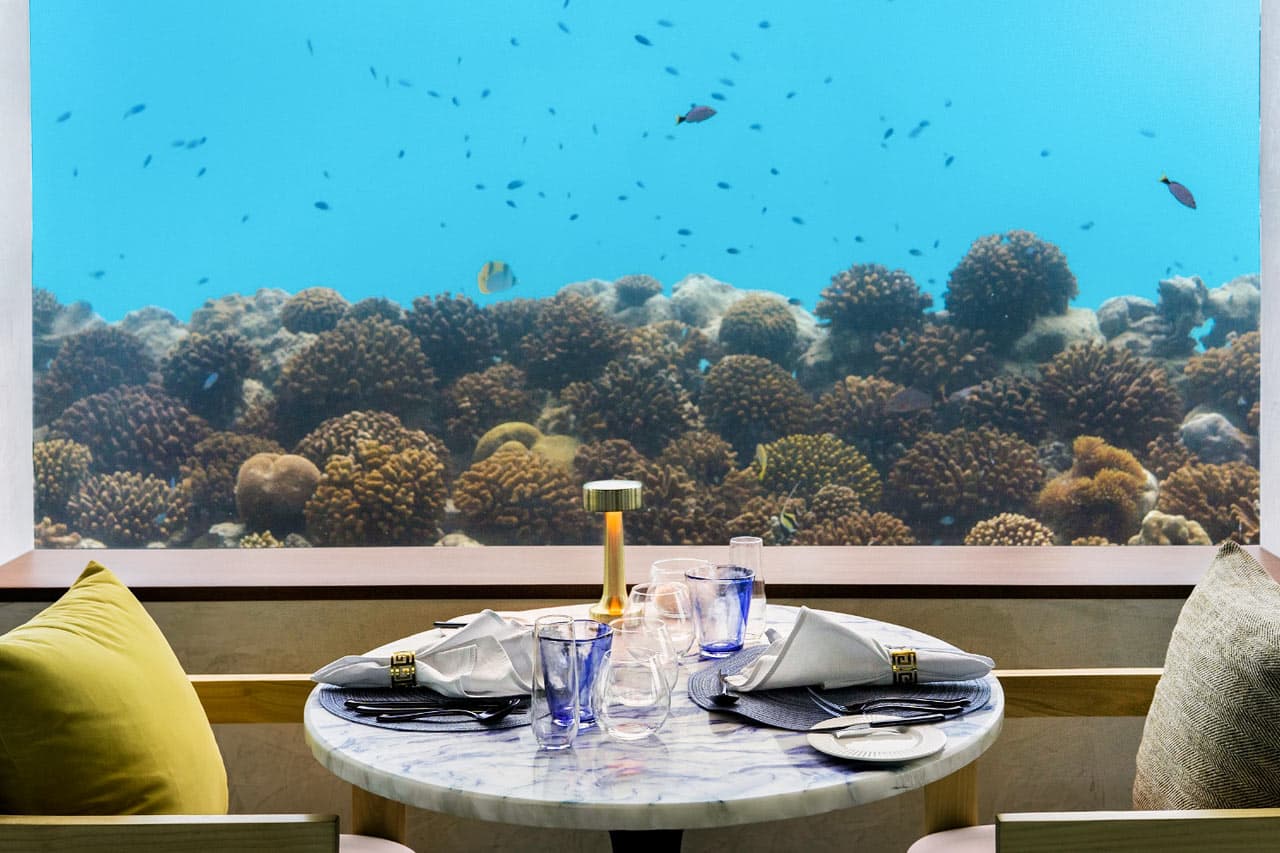 Hotellets lækre undervandsrestaurant