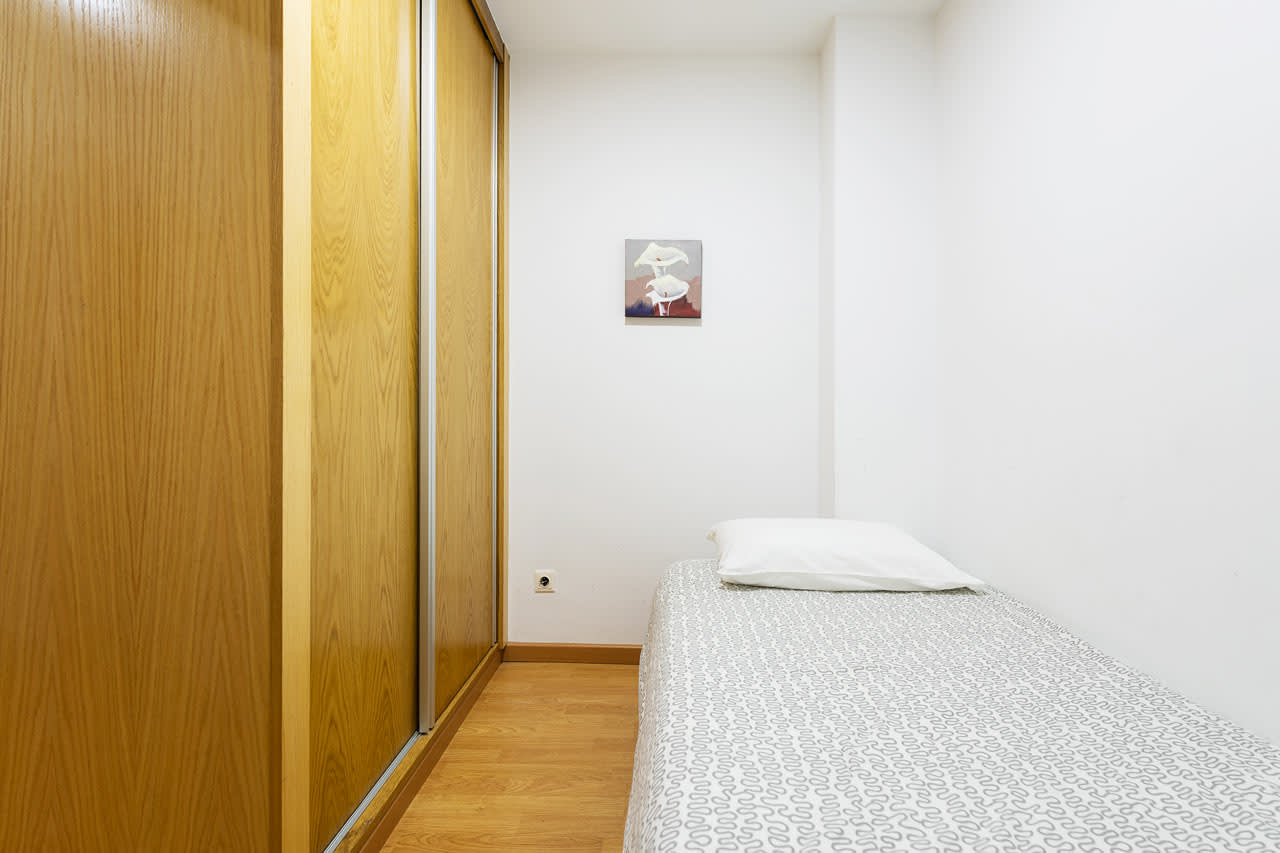 3-værelses lejlighed med to senge og balkon