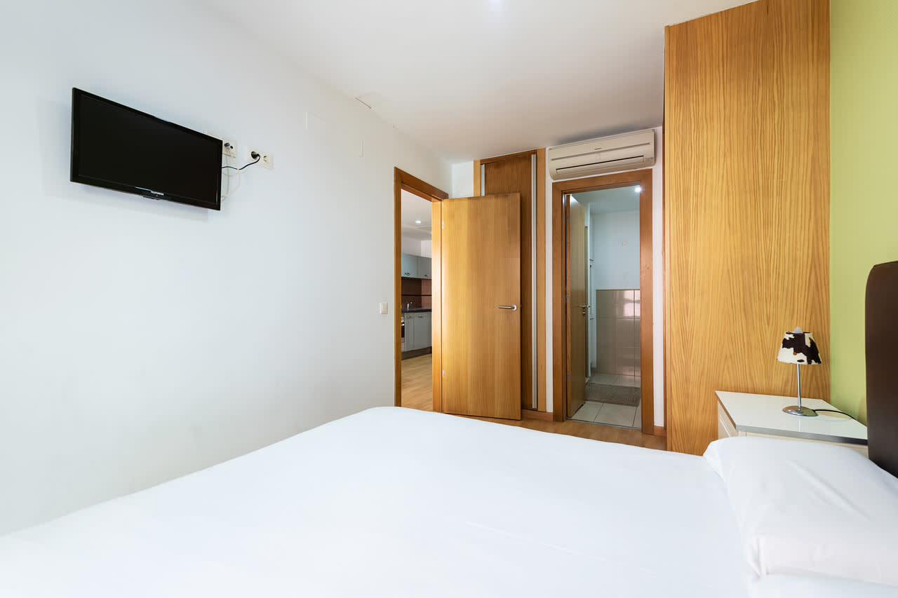 3-værelses lejlighed med to senge og balkon samt mulighed for to ekstrasenge