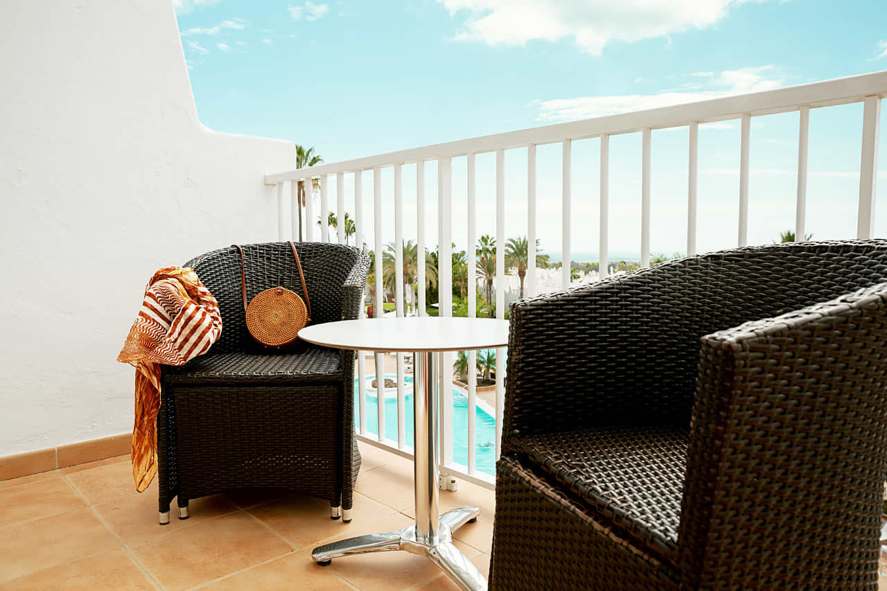 Junior Suite med balkon mod poolområdet