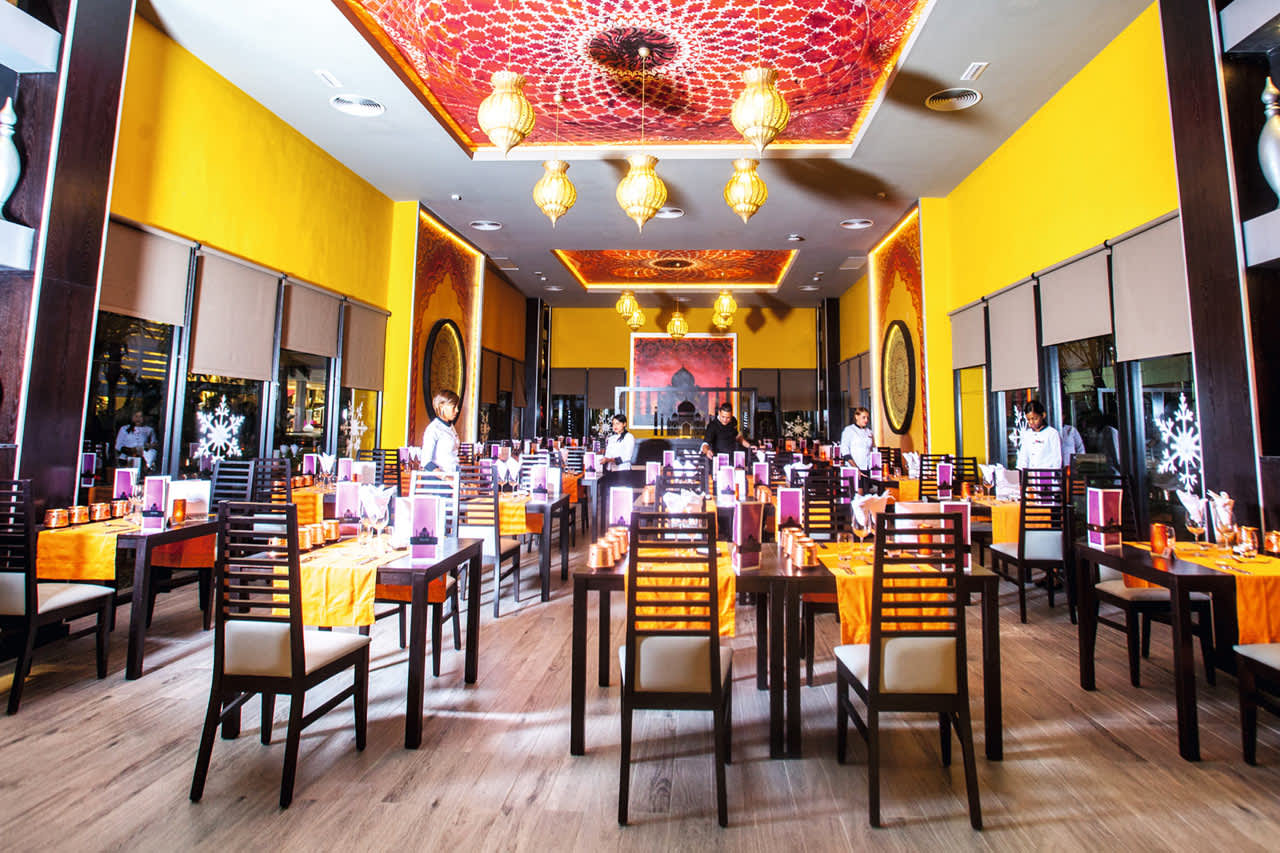 A la carte-restaurant med indiske retter