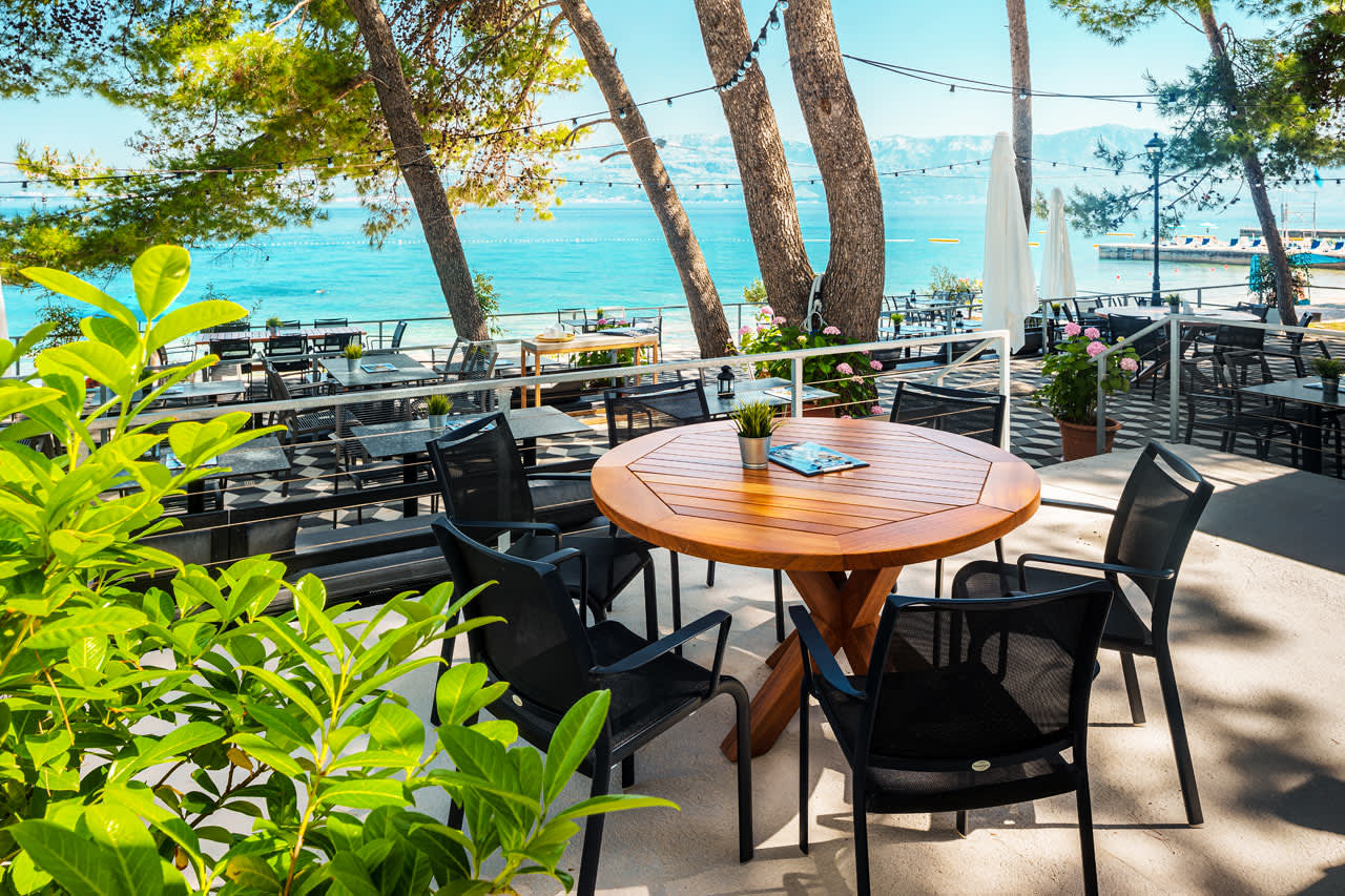 A la carte-restaurant på stranden