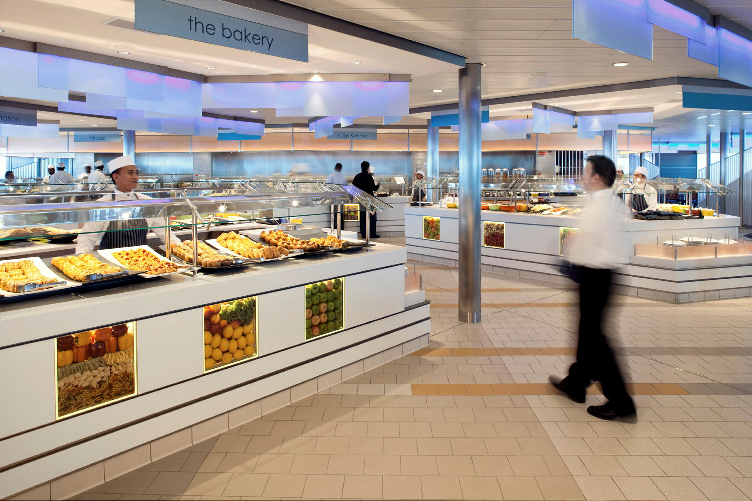En buffet med forskellige retter og bagværk. (AI-genereret tekst)