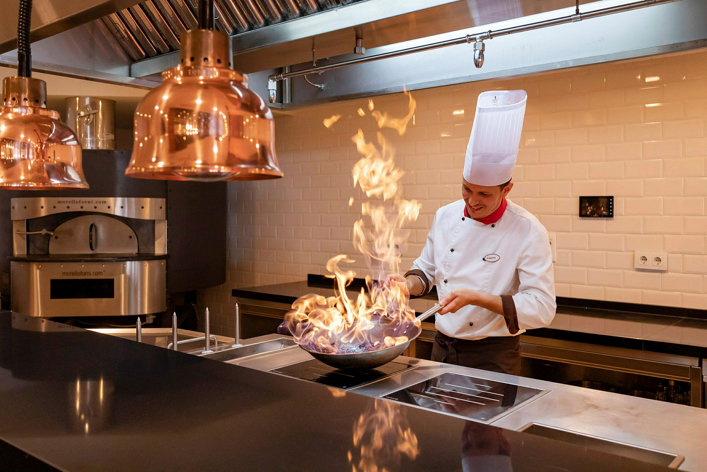 Showcooking i en af buffetrestauranterne