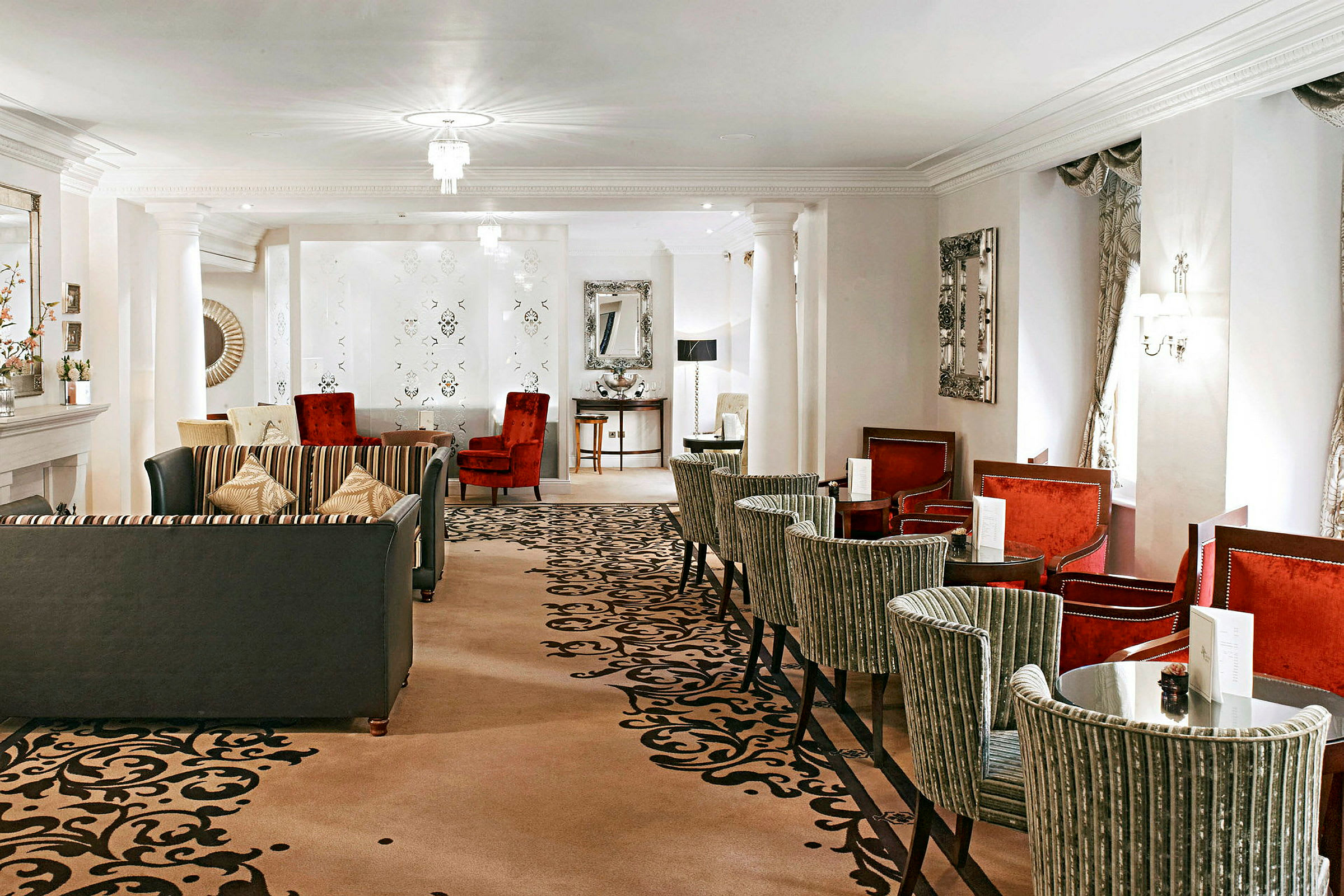 Lounge med servering af afternoon tea