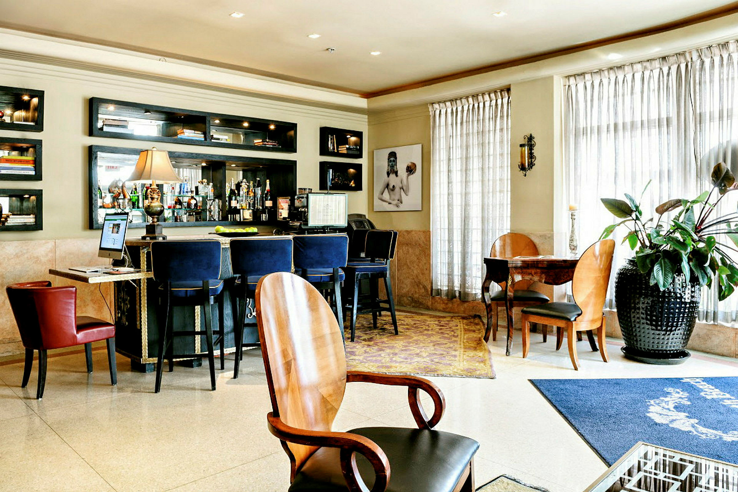 Lobbyen i den ene hotelbygning