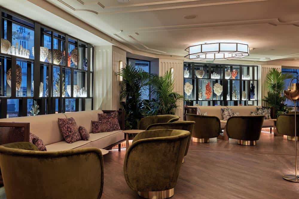 Siddeområde i lobbyen