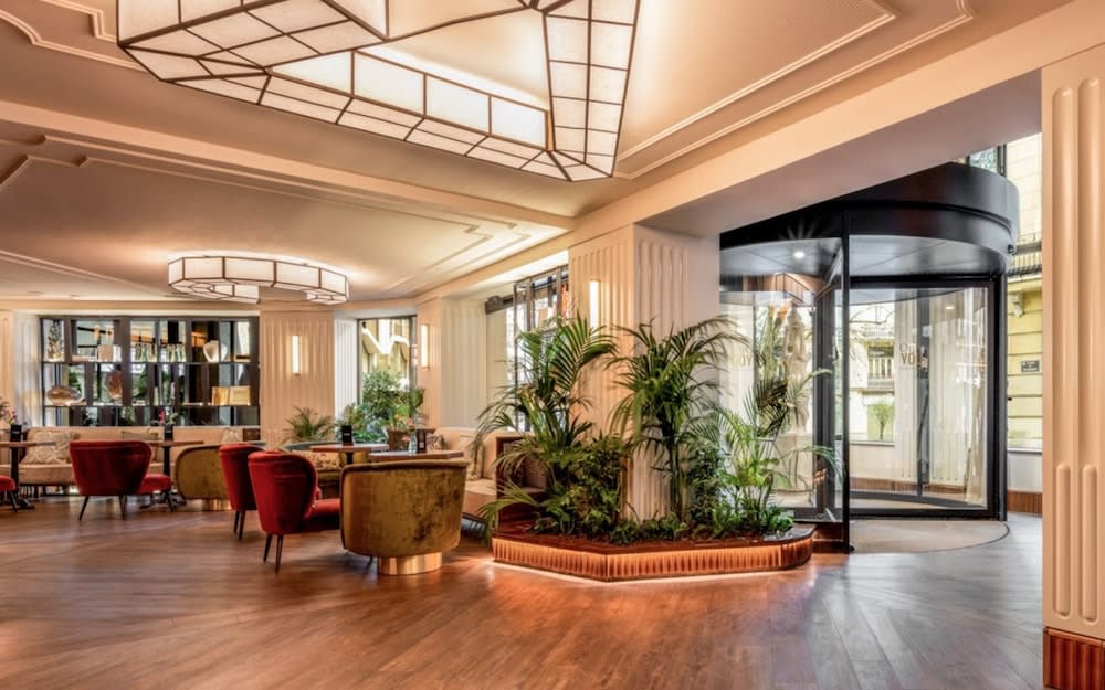 Siddeområde i lobbyen