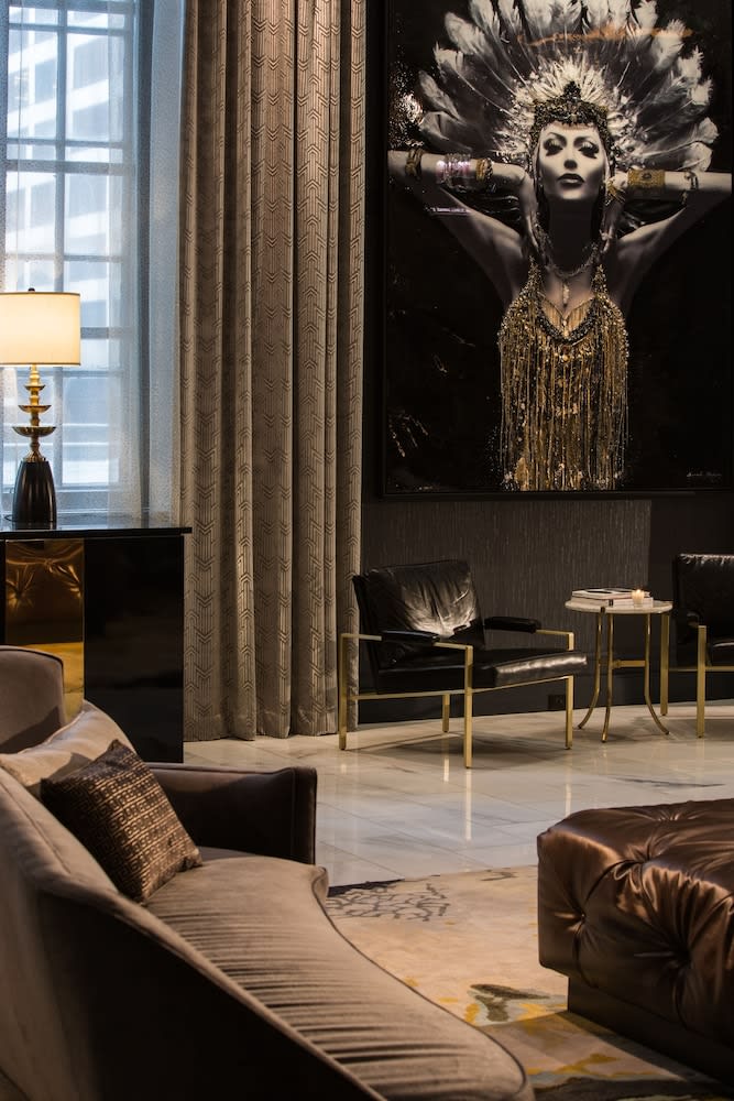 Siddeområde i lobbyen