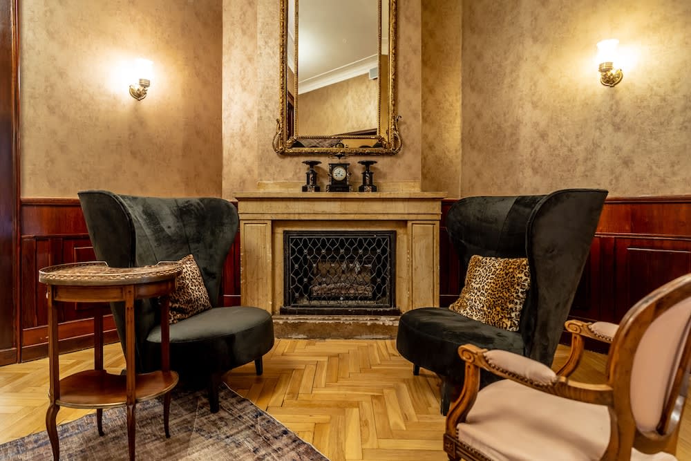 Siddeområde i lobbyen