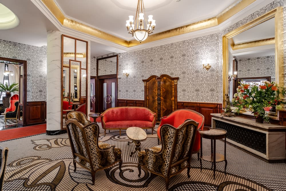 Siddeområde i lobbyen