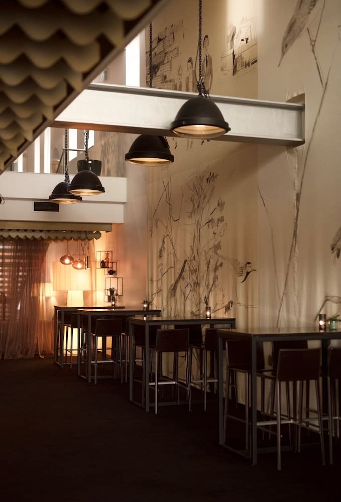Siddeområde i lobbyen