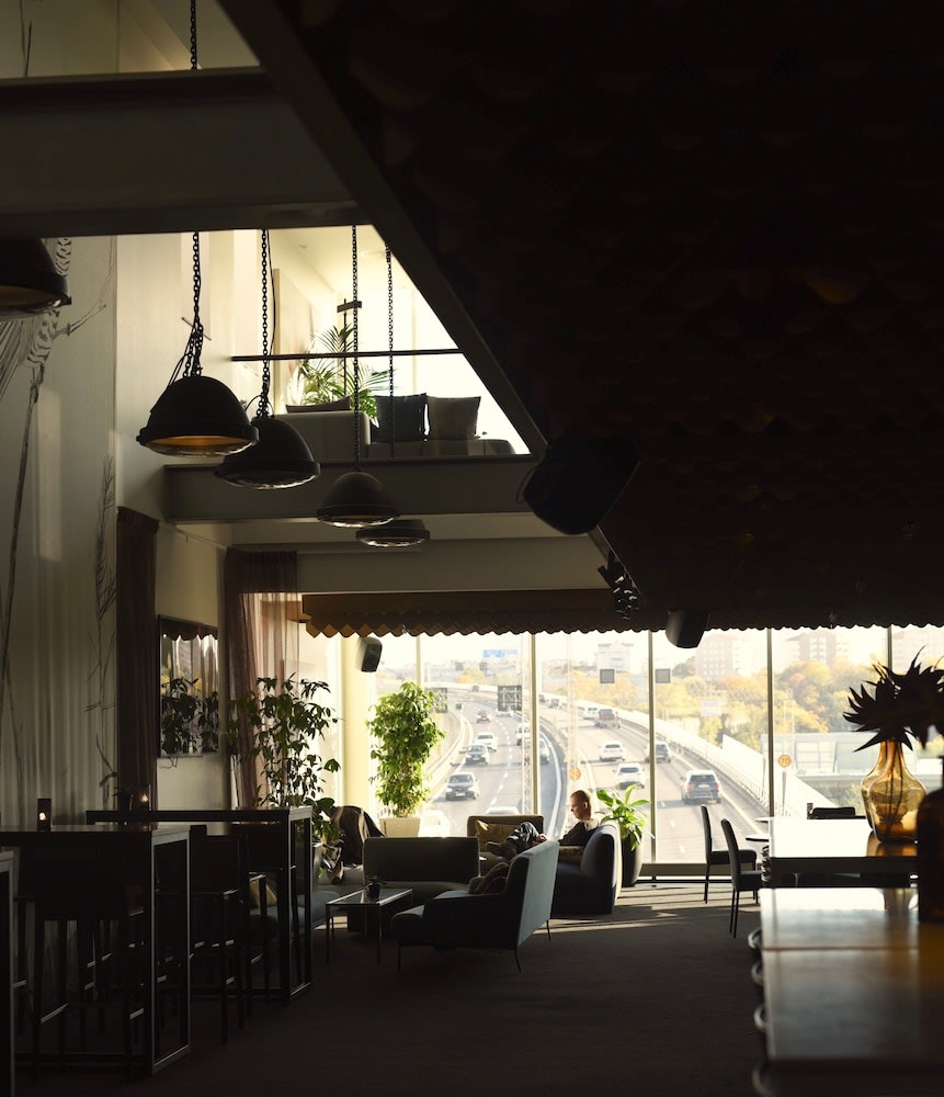 Siddeområde i lobbyen