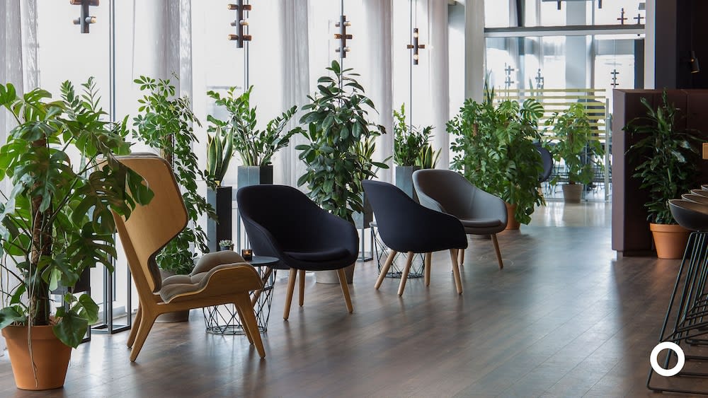 Siddeområde i lobbyen