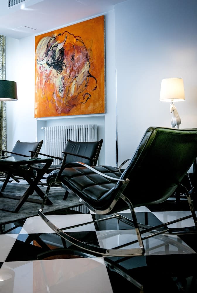 Siddeområde i lobbyen
