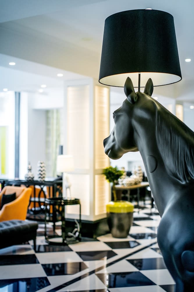 Siddeområde i lobbyen