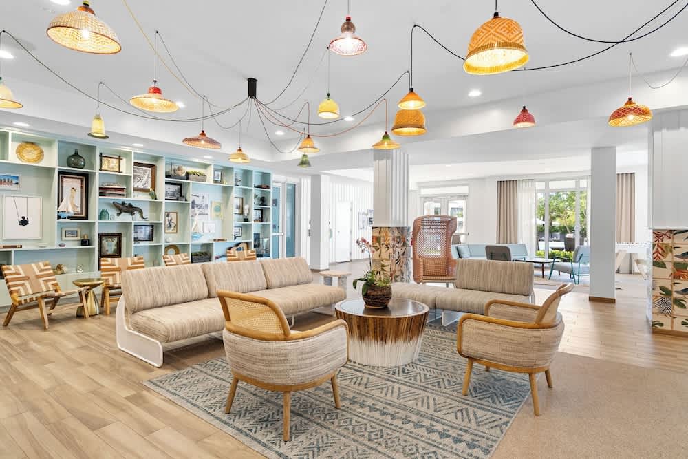 Siddeområde i lobbyen