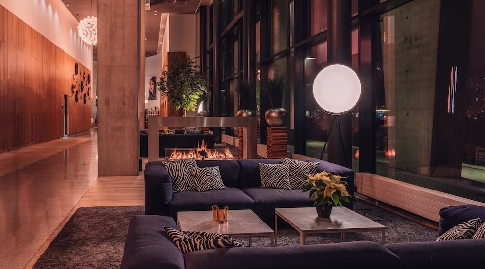 Siddeområde i lobbyen