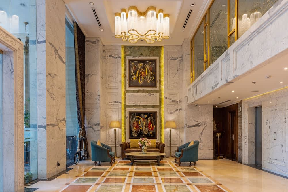 Siddeområde i lobbyen