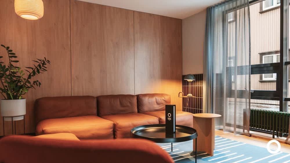 Siddeområde i lobbyen