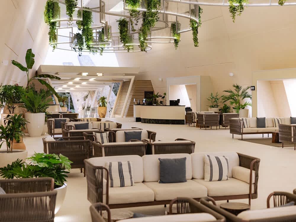 Siddeområde i lobbyen