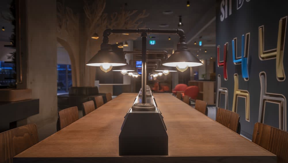 Siddeområde i lobbyen