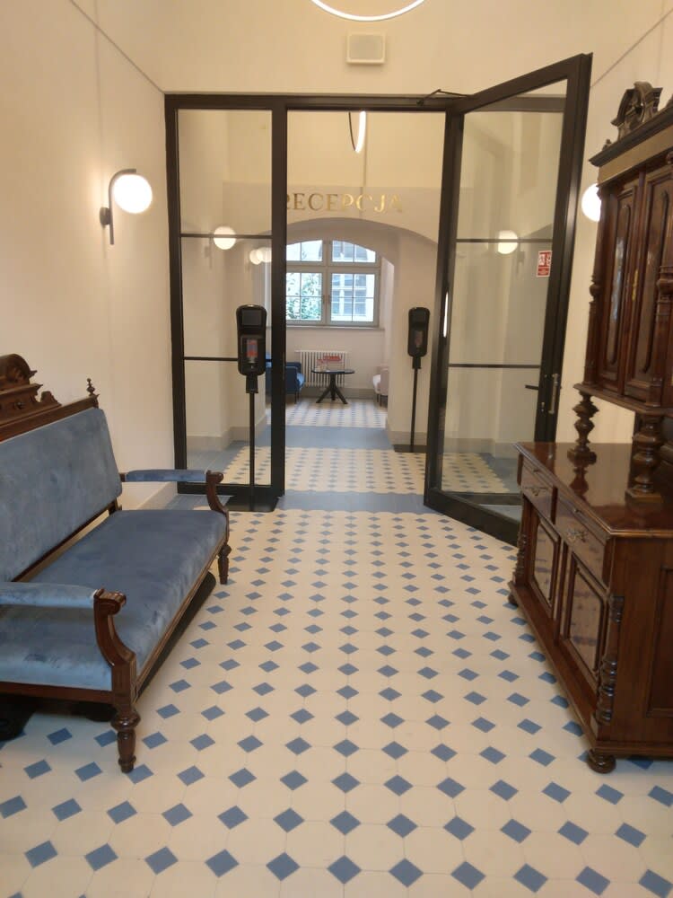 Siddeområde i lobbyen