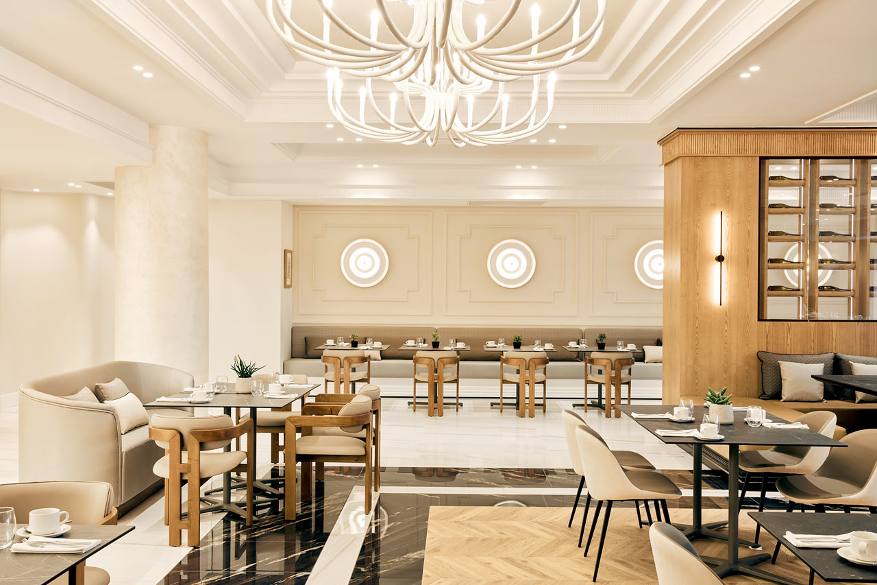 En af hotellets hyggelige restauranter